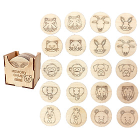 Đồ Chơi Gỗ Thông Minh,Trò Chơi Luyện Trí Nhớ Memory Game Giúp Bé Luyện Khả Năng Nghi Nhớ Hình Ảnh Chủ Đề Động Vật Animal