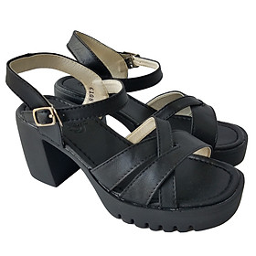 Giày Sandal Cao Gót Da Bò BIGGBEN Cao 8 Phân SDCG116