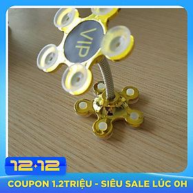 Giá đỡ điện thoại đế hút chân không 2 đầu hình cánh hoa 5 cánh.