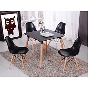 Mua Bàn Eames Sofa Hình Vuông 4 Chân Gỗ Xoáy Màu Đen - Trắng Cao 75cm Mặt Bàn 60cm