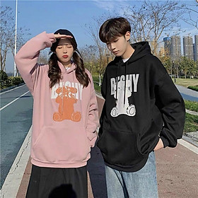  [ Ảnh Thật ] Áo khoác hoodie gấu nam nữ cặp đôi mặc - Chất nỉ bông ngoại form rộng hoodie nữ Unisex Áo Khoác Thiên Hà