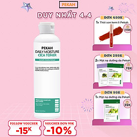 Nước Hoa Hồng Giảm Mụn Chiết Xuất Rau Má PEKAH DAILY MOISTUSE CICA TONER