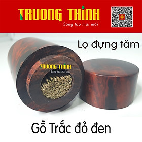 Hình ảnh Lọ Hộp Đựng Tăm Bằng Gỗ Trắc Đỏ Đen Cao Cấp Trường Thịnh Tiện Dụng Bền Đẹp Sang Trọng Tiết Kiệm – Hình Trụ Liền Khối.