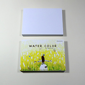Giấy vẽ màu nước 40 tờ màu trắng có vân khổ (9.7 x 13.5) cm A6 lỡ