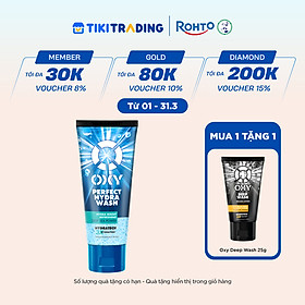 Sữa rửa mặt cho nam Oxy sạch sâu sảng khoái dưỡng ẩm dạng gel Oxy Perfect Hydra Wash 100g