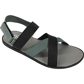 Giày Sandal Nam 3 Quai Ngang Chéo Everest EV14 A245 (Đen Phối Xám)