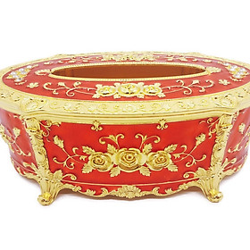 Hộp khăn giấy Oval Hợp kim