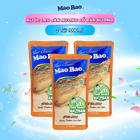 Combo 03 túi Nước Thơm Lau Sàn Mao Bao 1000ml - Gỗ Đàn Hương