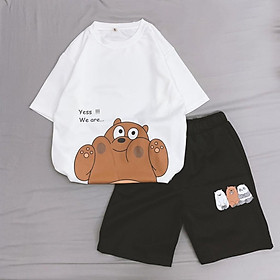 Đồ bộ hoạt hình form rộng Unisex Klong suy nghĩ dành cho nữ Molly Urban