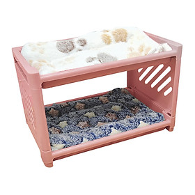 Small Animal Bed House, with  Pad Bunny Hideout Hut Cave Detachable Pet Shelter Nest for Rabbit Squirrel Chinchilla Hedgehog Ferret