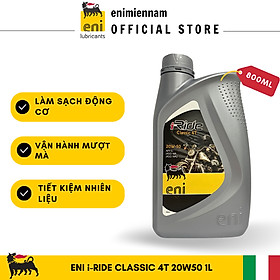 (Nhập khẩu) NHỚT ENI I-RIDE CLASSIC 4T 20W50 CHO XE SỐ 1L