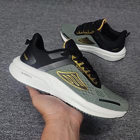 Giày thể thao sneaker nam cao cấp xám vàng