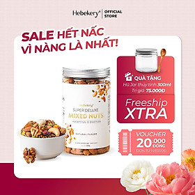 Hình ảnh Mix Nuts 8 Loại Hạt Không Yến Mạch - Hũ 300g / 500g - Hạt Ngũ Cốc Dinh Dưỡng Cho Mẹ Bầu, Ăn Kiêng HEBEKERY by HEBE