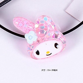 Charm mặt thú nhựa epoxy hồng trang trí dây cột tóc, vỏ ốp điện thoại, DIY