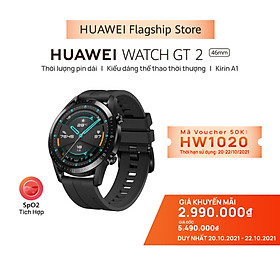 Đồng hồ thông minh Huawei Watch GT2 | Kirin A1 | Thời lượng pin dài | Kiểu dáng thể thao thời thượng | Hàng Phân Phối Chính Hãng