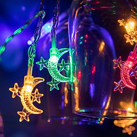 Dây đèn LED hình ngôi sao/ mặt trăng dùng trang trí nhà cửa/ tiệc cưới/ Giáng Sinh độc đáo