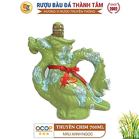 Đặc Sản Bình Định - Rượu Bàu Đá Thành Tâm Thuyền Chim (Màu xanh ngọc) 700ml - OCOP 3 Sao