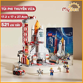 Bộ đồ chơi lắp ráp ghép mô hình tàu con thoi, tên lửa vũ trụ cho bé MySun