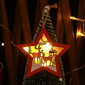 Creative Christmas Tree Hanging Pendant Star Wooden Decoration