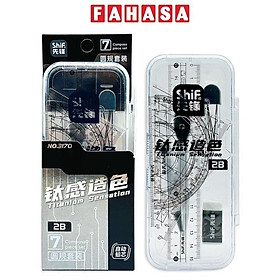 Bộ Compa Thước 7 Món - ShiF 3170 - Màu Đen