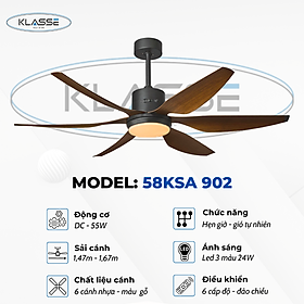 Mua Quạt trần đèn Klasse 58KSA 902 hàng chính hãng
