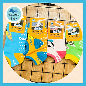 Tất trẻ em CHỐNG TRƯỢT KAMEKID| Vớ trẻ em 3 tháng đến 8 tuổi | Chất vải dày dặn, ấm áp, co giãn tốt, chống trơn trượt