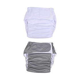 2Pcs Reusable Adult Cloth Diaper Elderly Nappies Breathable for Men Women