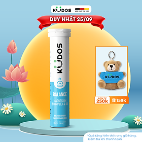 Thực phẩm bảo vệ sức khỏe KUDOS BALANCE MAGNESIUM WITH B VITAMIN COMPLEX & D3 (20 viên/tuýp)