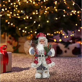 Santa Claus Figurine, Tabletop Xmas Decor Ornaments,Decorative Santa Doll Standing Santa Claus Figure for Thanksgiving