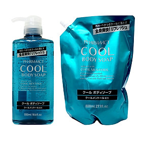 Sữa tắm dành cho nam Pharmaact Cool 550mL (có túi reffill tiết kiệm)