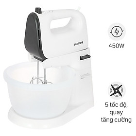 Mua Máy Đánh Trứng Philips HR3745/00 thế hệ mới |450W| nhanh hơn tới 25% - Hàng Chính Hãng