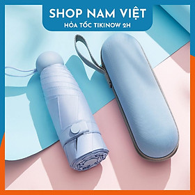 Dù Chống Tia UV MINI Siêu Gọn 8 Xương Có Hộp Đựng Chống Sốc