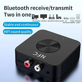 Bộ Thu Phát Âm Thanh 2 Trong 1 BT-21 Công Nghệ Bluetooth 5.0 vs NFC Hỗ Trợ Cổng RCA/AUX Tích Hợp Pin 200mAh