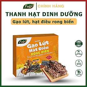 Thanh gạo lứt hạt điều rong biển FnV hộp 180g