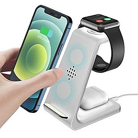 Mua Đế Sạc Không Dây 3 Trong 1 Chuẩn Qi Tương Thích Nhiều Thiết Bị