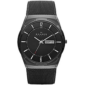 Skagen Men's Melbye Quartz Titanium and Stainless Steel Mesh Casual Watch, Color: Grey (Model: SKW6007)