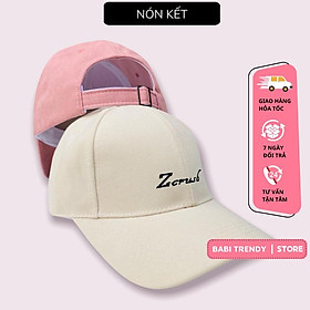 Mũ lưỡi trai unisex chất kaki thoáng mát nón kết thêu chữ phong cách Zcrush mang siêu đẹp NK24 - babitrendy