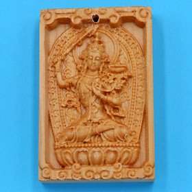Mặt Phật gỗ ngọc am Văn Thù Bồ Tát MGPBM3