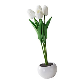 Tulips Artificial  with LED craft Durable for  White