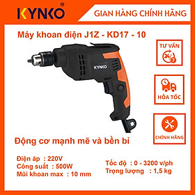 Khoan điện đầu 10mm - KD17 (mang ranh sắt) cầm tay chất lượng chính hãng Kynko J1Z-KD17-10 #6171
