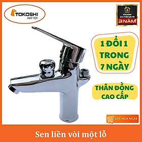Mua Bộ Sen Vòi Liền Chậu Lavabo Kết Hợp Sen Tắm Nóng Lạnh - Sen Liền Vòi Một Lỗ Đồng Thau Cao Cấp Mạ Chrome Sáng Bóng