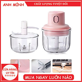 Mua  RẺ VÔ ĐỐI  Máy Xay Mini Sạc Điện  Có Cổng Sạc Usb  Xay Hành  Tỏi  Rau Củ Quả