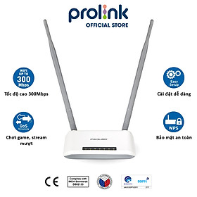 Mua Bộ phát Wifi PROLiNK PRN3009 chuẩn N 300Mbs  râu kép phát sóng khỏe - Wireless Rounter dành cho gia đình (Hàng chính hãng)