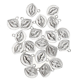 20Pcs Cherry Mouth Charm for Crafting, Necklace Bracelet Jewelry Finding