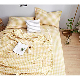 Mua Bộ Chăn Hè Ga Gối Cotton 100% 4 Món Chăn Chần Hè Mẫu Mới Nhất 2024( 1 ga + 2 vỏ gối đầu + 1 chăn đã chàn bông )