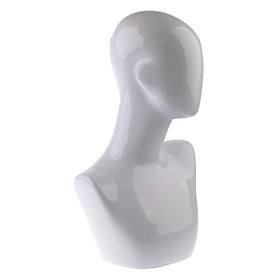 White Mannequin Male Female Neck Head Shoulders Model Hair Hat Wigs Glasses Stand Jewelry Scalf Necklace Display