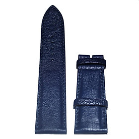 Dây đồng hồ Huy Hoàng da đà điểu da bụng size 22, 24, 26 màu xanh đậm HT8450