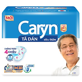 Tã Dán Siêu Thấm Caryn Gói Siêu Lớn M20 (20 Miếng)