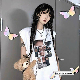 Áo tanktop nữ phong cách năng động in hình phía trước cool ngầu chất thun cotton 4 chiều co giãn,Áo thun Unisex nam nữ form rộng tay lỡ - Áo phông đẹp chất cotton co giãn 4 chiều phong cách hiphop