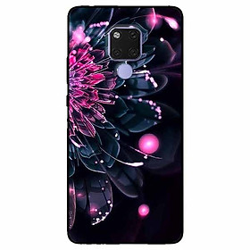 Ốp lưng in cho Huawei Mate 20 Mẫu Mẫu Đơn Hồng Đen